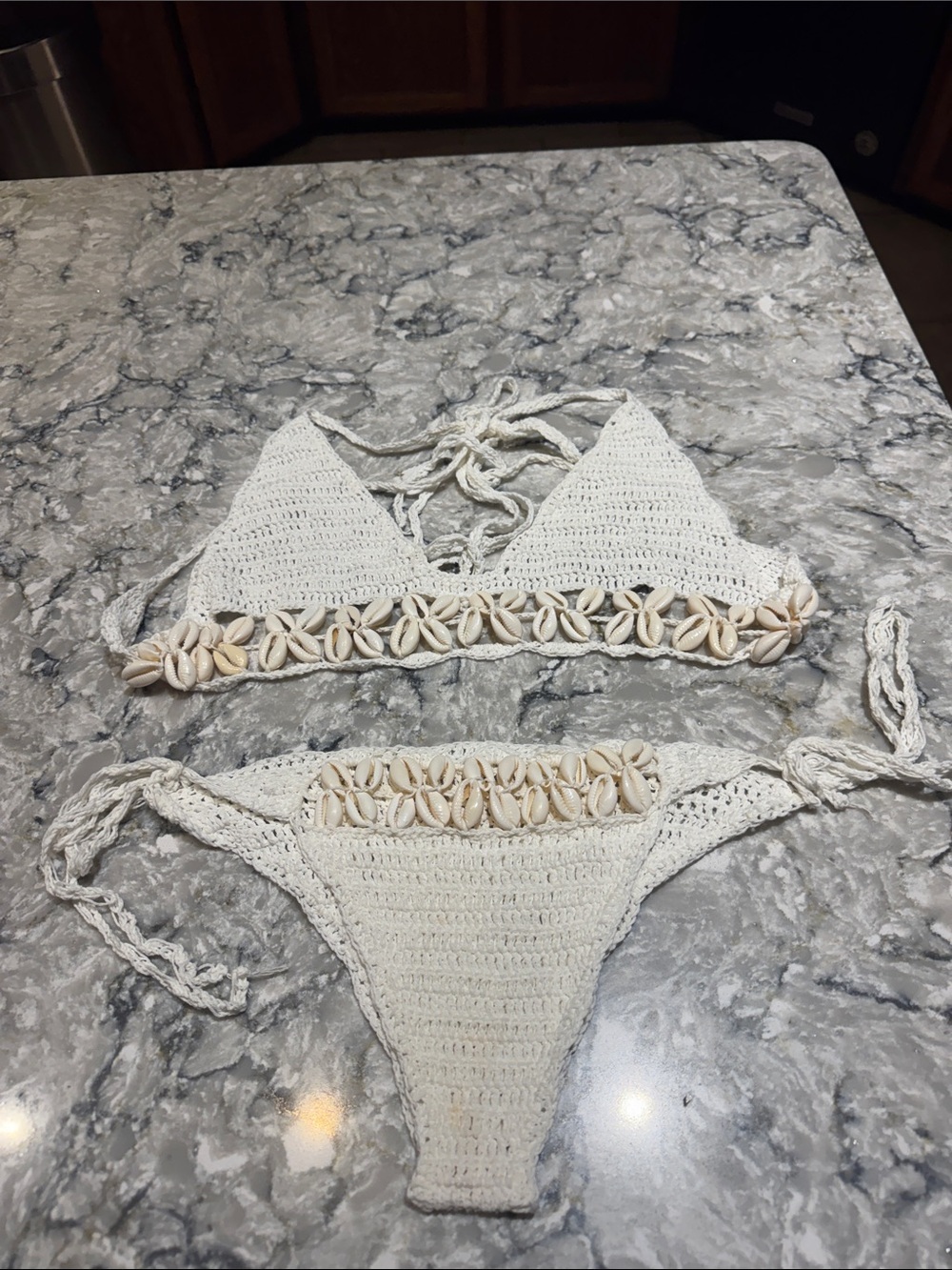 She’ll crochet bikini size small